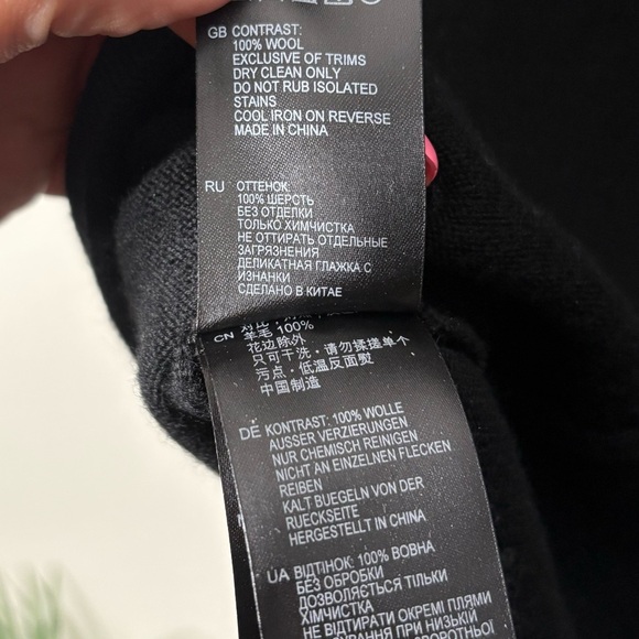 Reiss Black Seline Embellished Knit Wool Dress - Picture 8 of 9